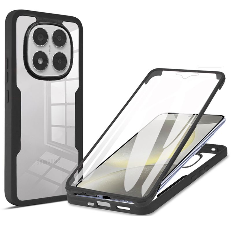 360 Full Protection Case for Xiaomi Redmi Note 14 / Note 14 Pro+ Plus 5G Redmi 14C,Note 14 4G Dual-layer Rugged Shockproof Bumper Cover
