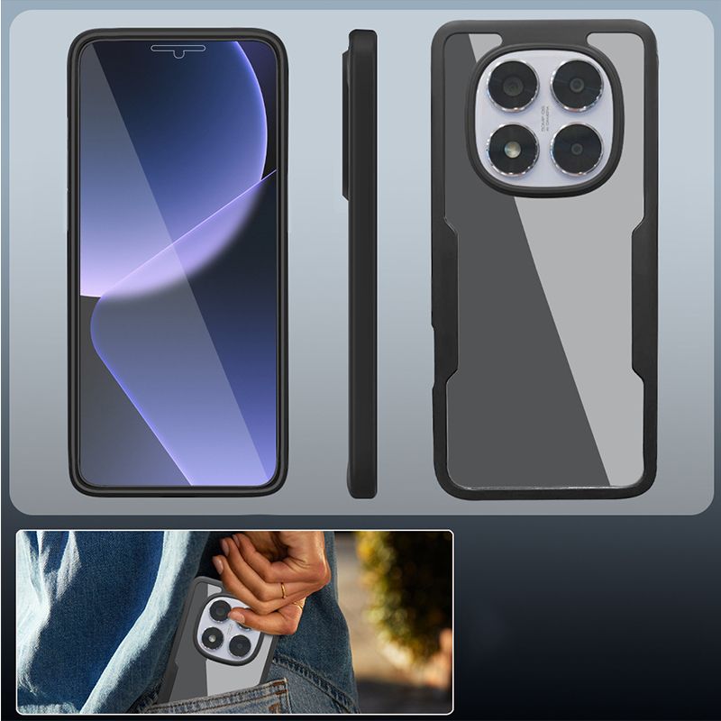 360 Full Protection Case for Xiaomi Redmi Note 14 / Note 14 Pro+ Plus 5G Redmi 14C,Note 14 4G Dual-layer Rugged Shockproof Bumper Cover