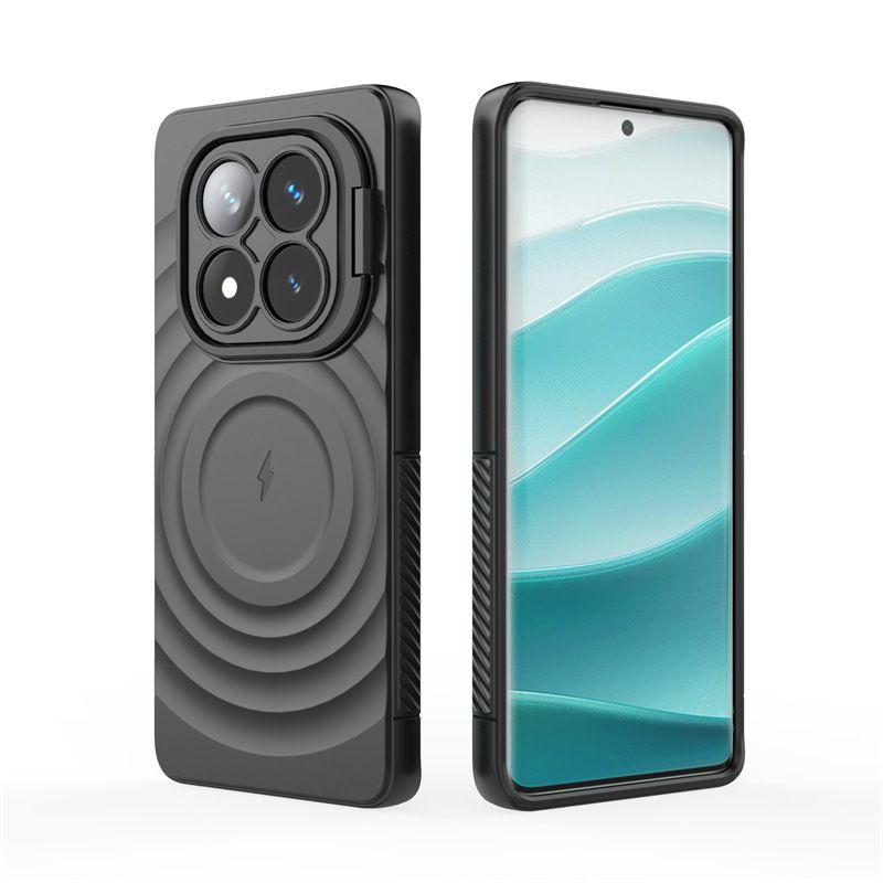 Phone Case for Xiaomi Redmi Note 14 Pro 5G / Poco X7,Note 14 Pro+ Plus 5G Camera Lens Kickstand Magnetic Anti Drop Protective Cover