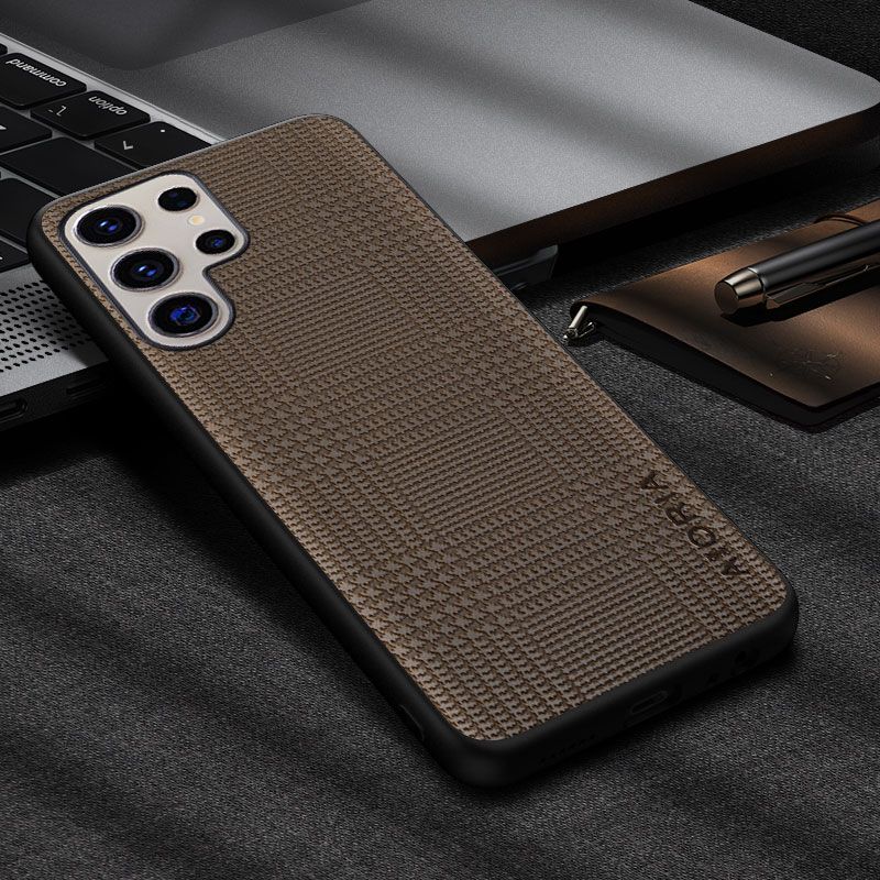 Simplicity Leather Back Cover For Samsung Galaxy S25 Ultra S25 Plus S24 FE S23 FE S22 Plus S21 Plus S20 Plus S21 FE Note 20 Ultra Note 10 Plus Anti Drop And Anti Slip Phone Case