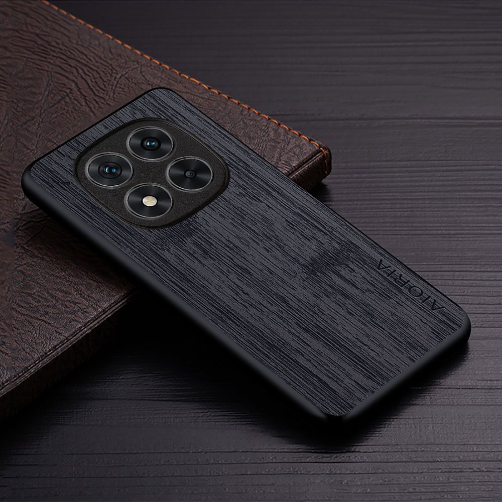 Made Of Bamboo Leather Phone Case for Xiaomi Redmi Note 14 Pro 14 Pro+ Plus Soft TPU Around The Edge Hard PC At The Back 3in1 material