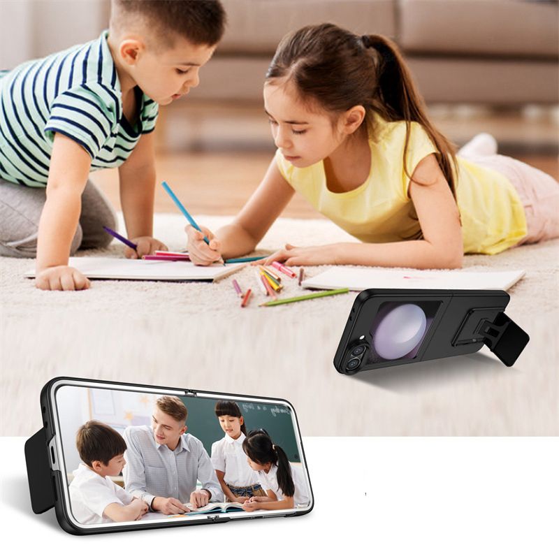 Phone Case for Samsung Galaxy Z Flip6 5 4 3 Fold6 5 4 3 3D Stand Kickstand Anti Fall Protective Cover
