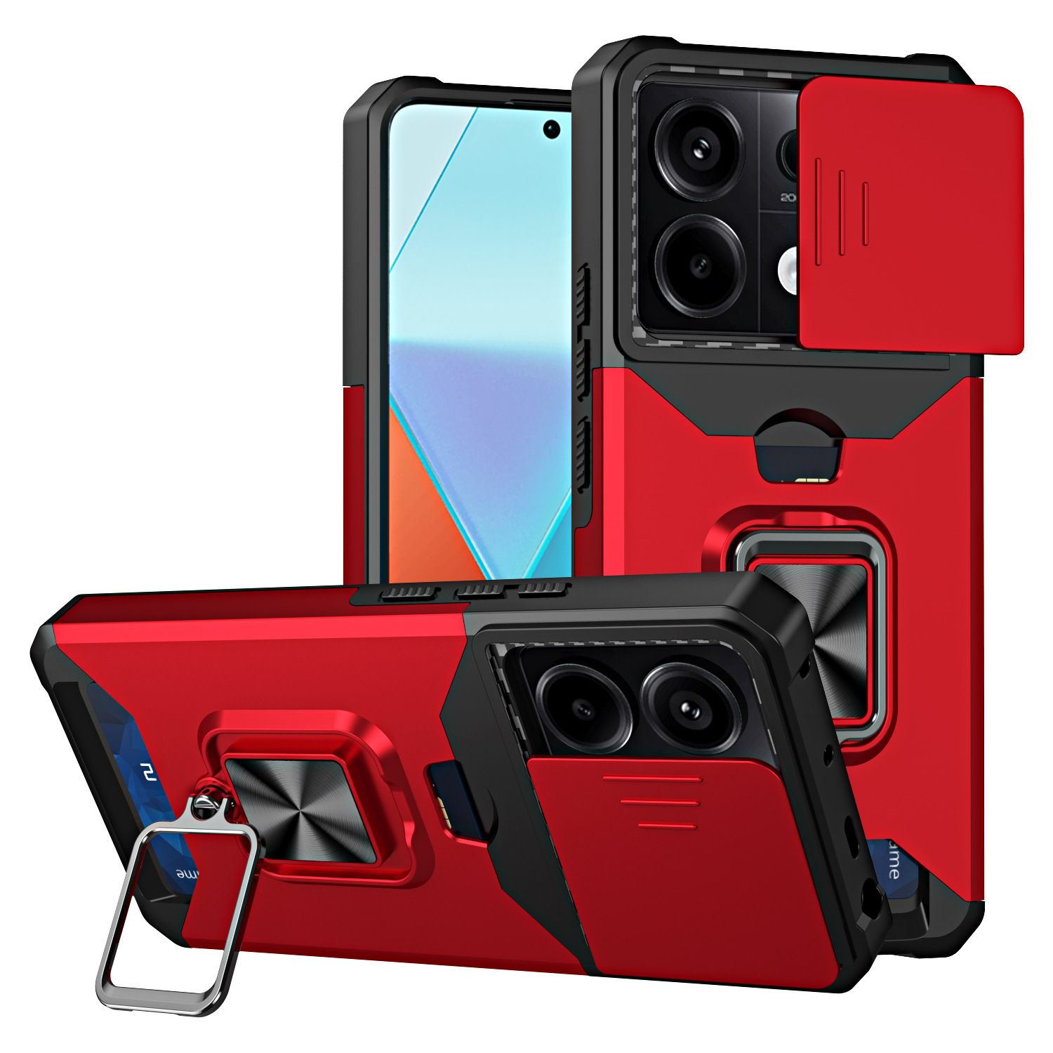 Slide Anti-Scratch Camera Lens Cover for Redmi 14C 13C A3X A4 Note 13 Pro Plus 5G 4G Note 12 11 Pro Poco C75 C65 C61 X6 X5 Pro Anti-Fall Drop Protection Cover