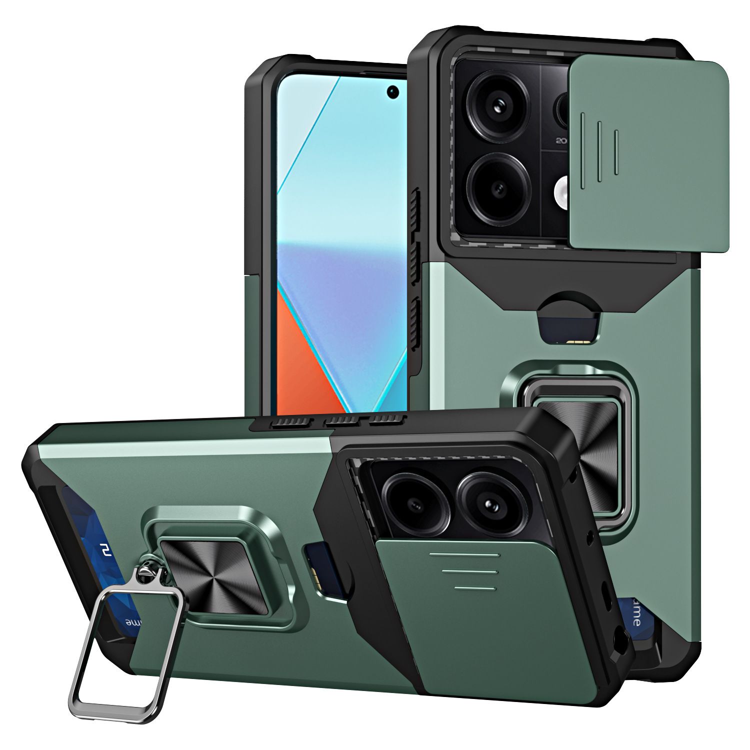 Slide Anti-Scratch Camera Lens Cover for Redmi 14C 13C A3X A4 Note 13 Pro Plus 5G 4G Note 12 11 Pro Poco C75 C65 C61 X6 X5 Pro Anti-Fall Drop Protection Cover