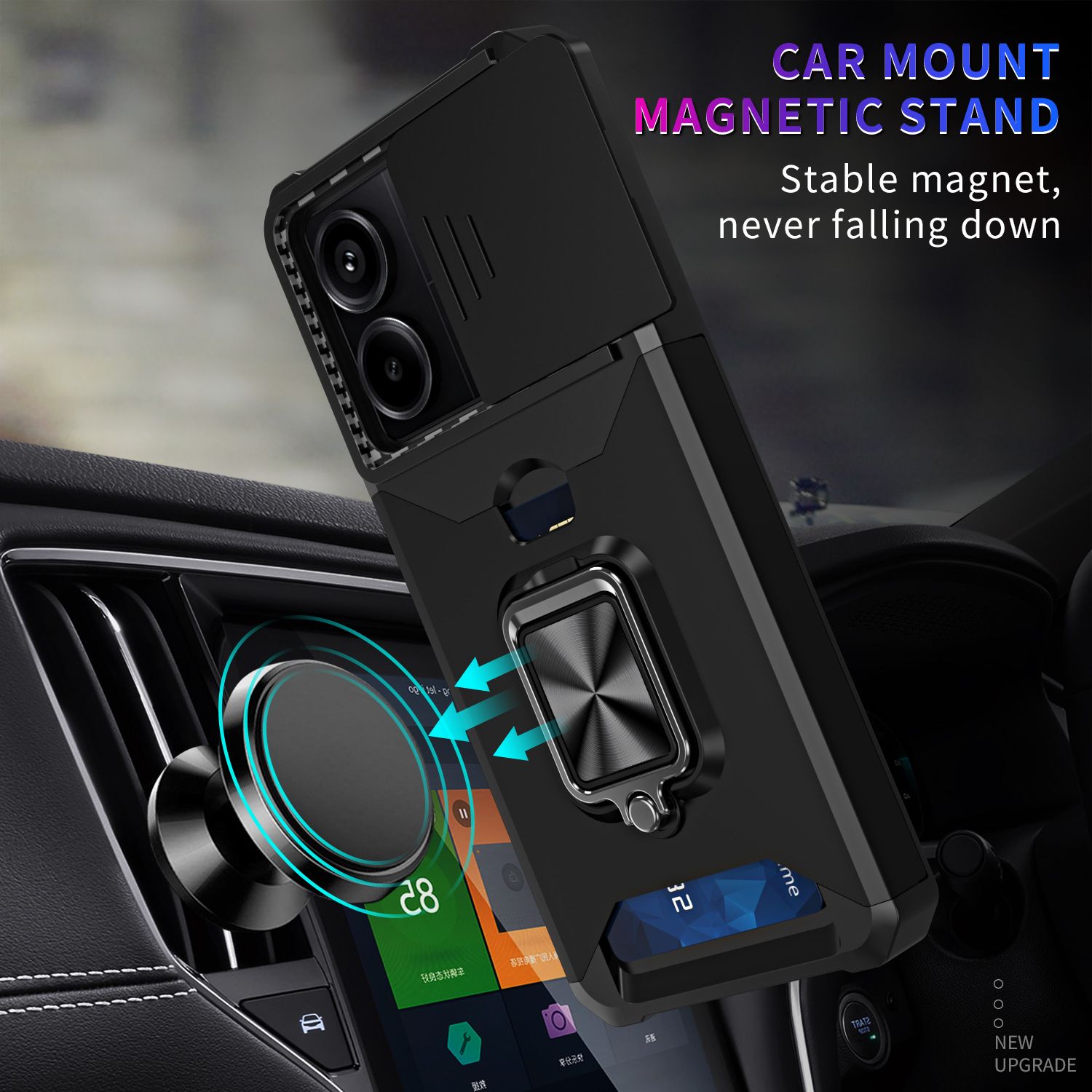 Slide Anti-Scratch Camera Lens Cover for Redmi 14C 13C A3X A4 Note 13 Pro Plus 5G 4G Note 12 11 Pro Poco C75 C65 C61 X6 X5 Pro Anti-Fall Drop Protection Cover