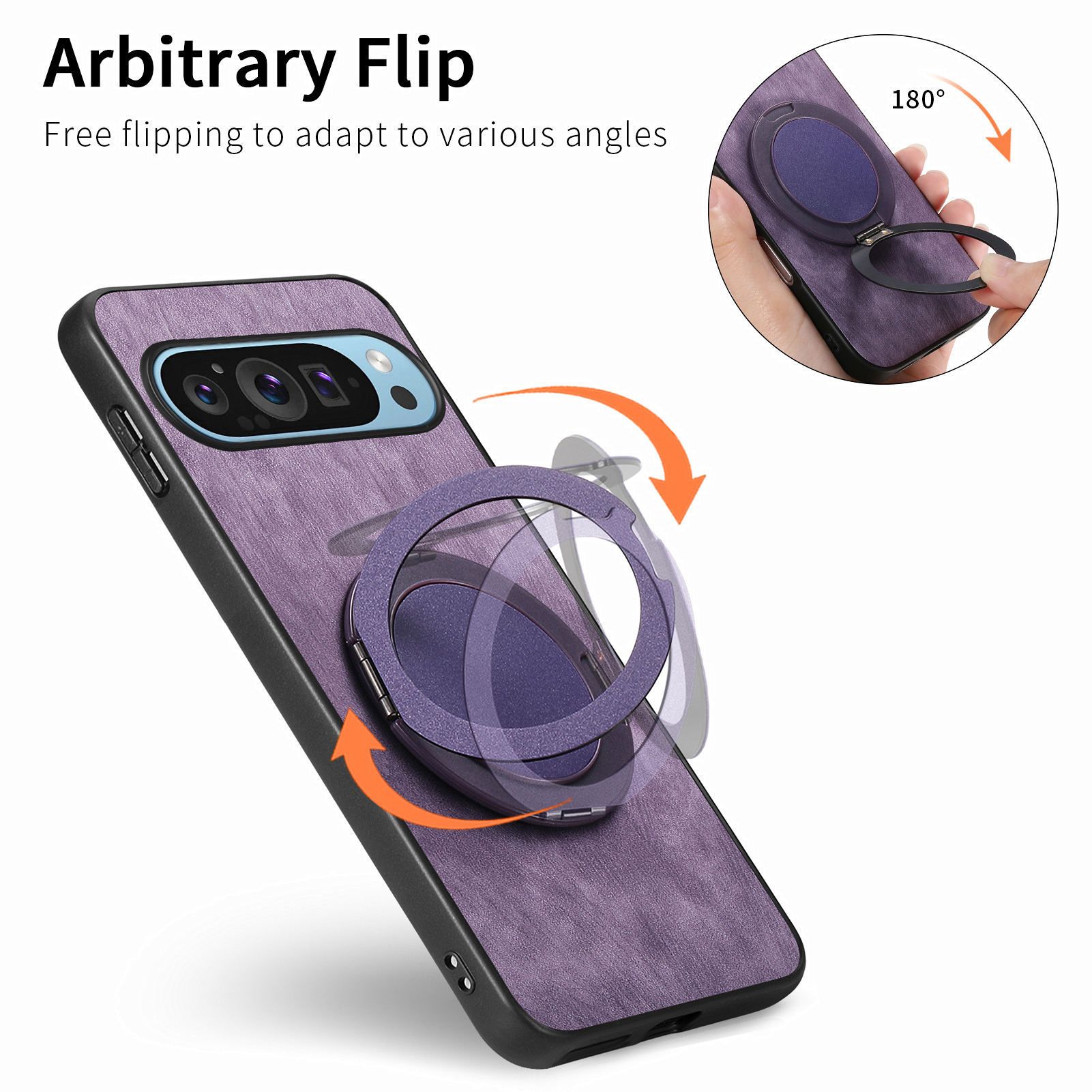 Compatible for Google Pixel 9 Pro XL,Pixel 8A 7A 6A,Pixel 8 7 6 Pro Hard PC Shockproo Bumper Protective Cover with Ring Stand