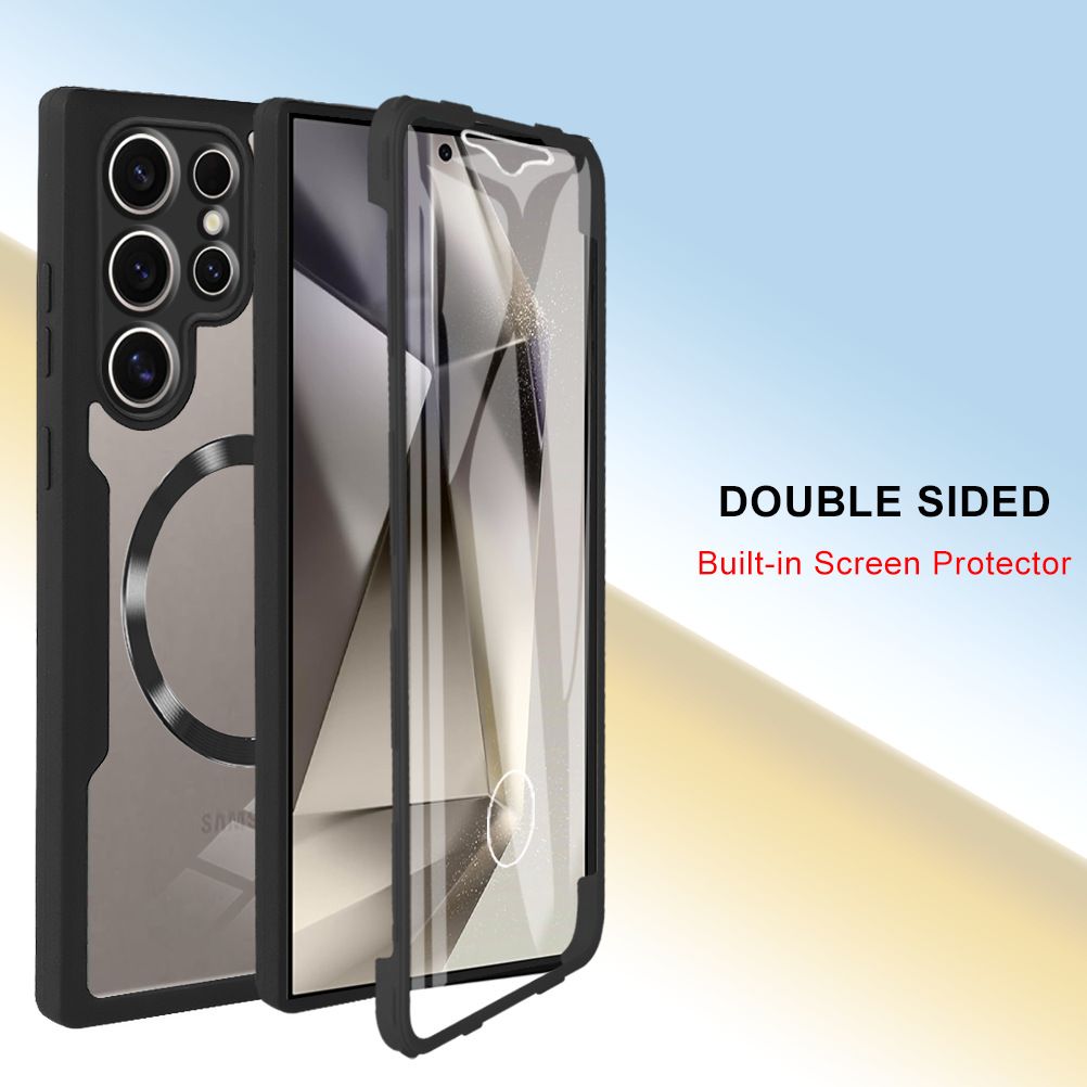 Magnetic Case for Samsung Galaxy A56 A36 A26 A16 S25 Ultra S24 FE S23 Plus S22 S21 FE Compatible with Magsafe,Full Body Rugged CaseBuilt-in Screen Protector Anti-Shock Case