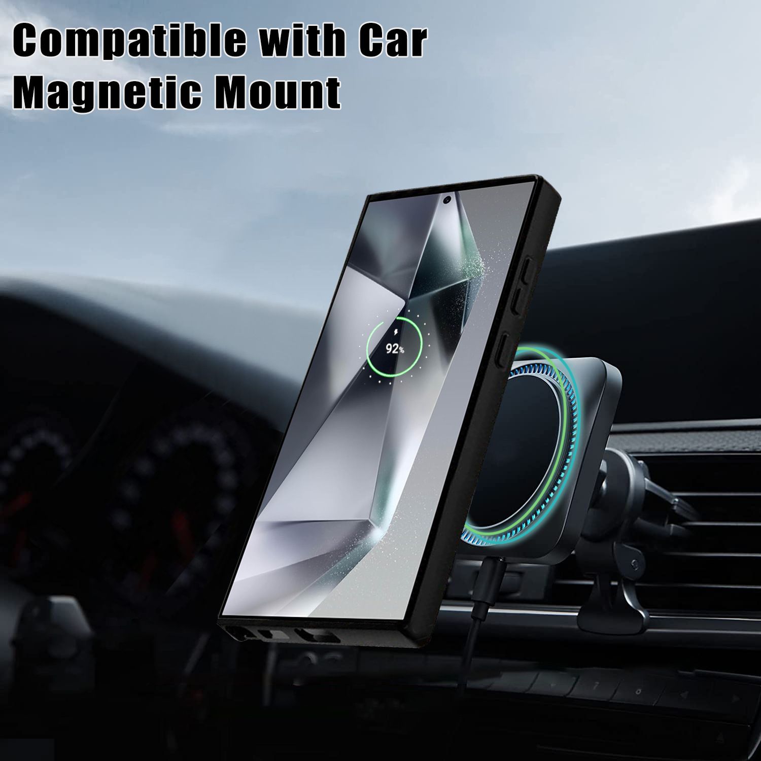 Magnetic Case for Samsung Galaxy A56 A36 A26 A16 S25 Ultra S24 FE S23 Plus S22 S21 FE Compatible with Magsafe,Full Body Rugged CaseBuilt-in Screen Protector Anti-Shock Case