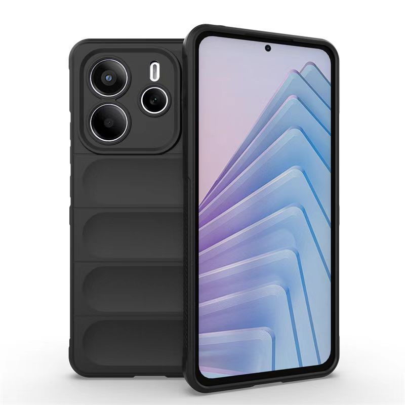 Cover For Xiaomi Redmi Note 14 4G Skin Feeling Air Sac Silicone Non Slip Anti Fall Protective Phone Case