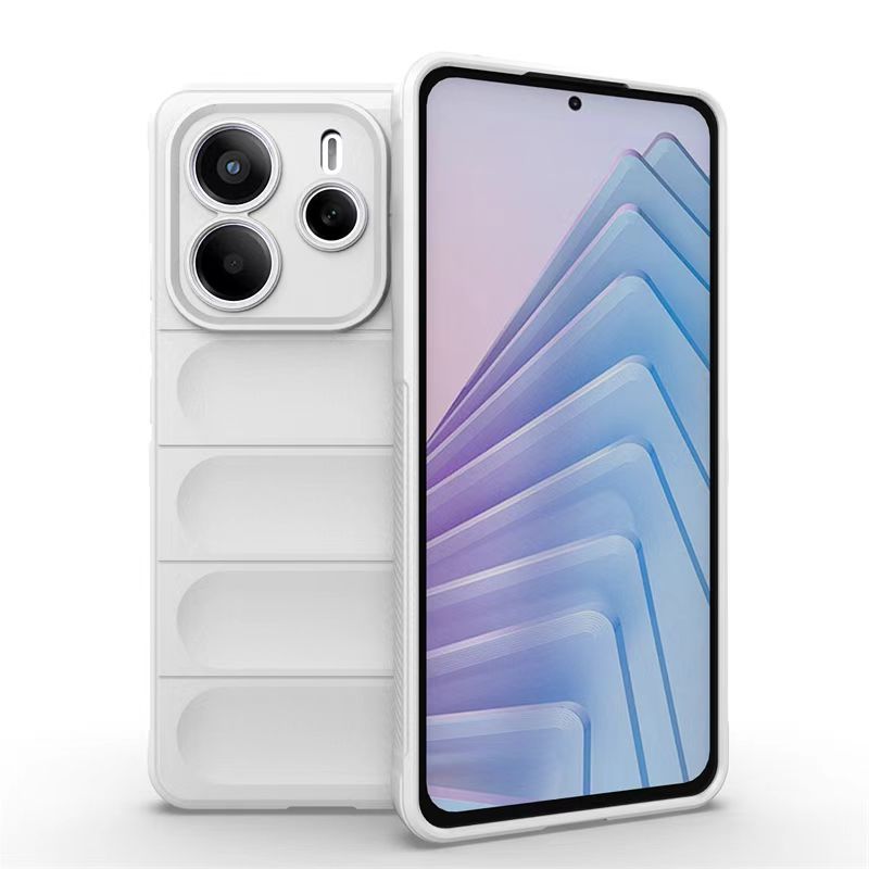 Cover For Xiaomi Redmi Note 14 4G Skin Feeling Air Sac Silicone Non Slip Anti Fall Protective Phone Case
