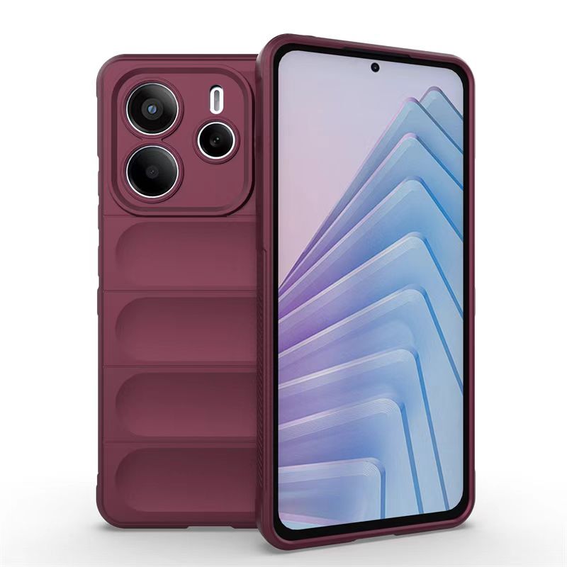 Cover For Xiaomi Redmi Note 14 4G Skin Feeling Air Sac Silicone Non Slip Anti Fall Protective Phone Case