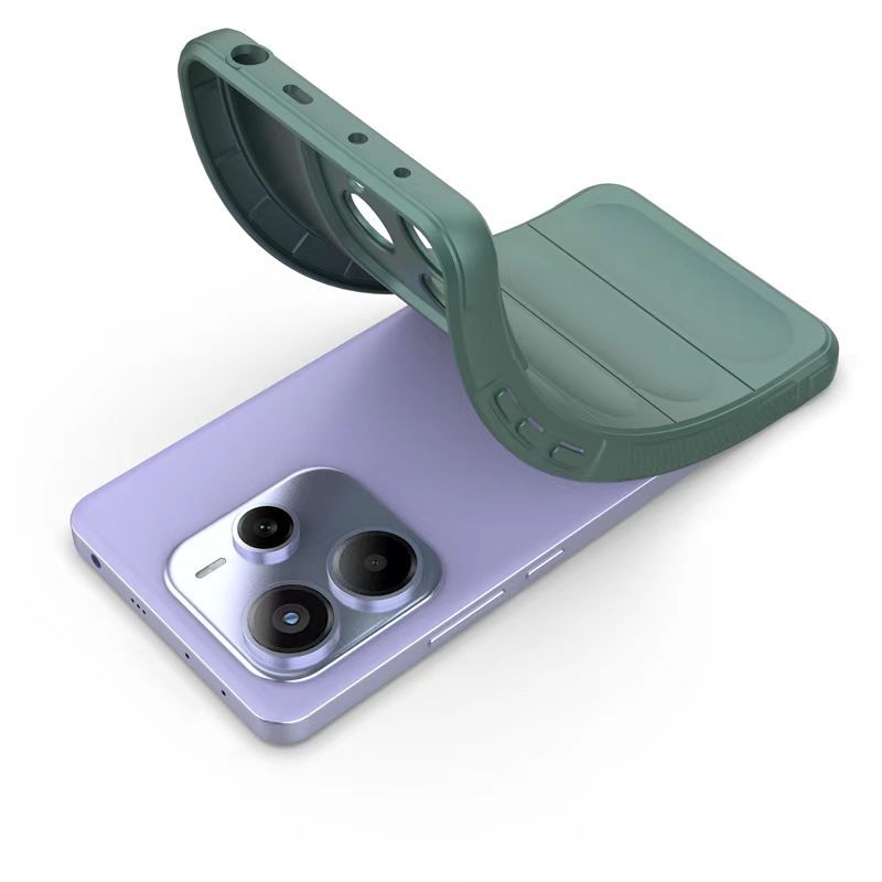 Cover For Xiaomi Redmi Note 14 4G Skin Feeling Air Sac Silicone Non Slip Anti Fall Protective Phone Case