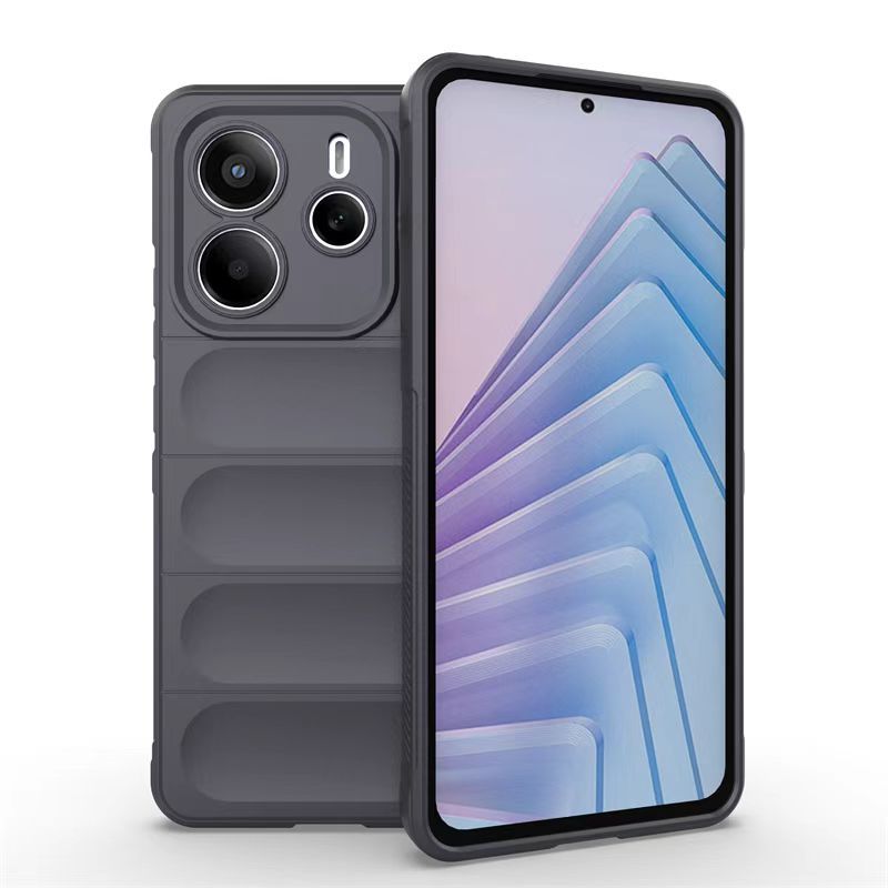 Cover For Xiaomi Redmi Note 14 4G Skin Feeling Air Sac Silicone Non Slip Anti Fall Protective Phone Case