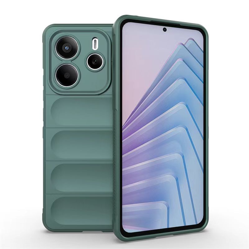 Cover For Xiaomi Redmi Note 14 4G Skin Feeling Air Sac Silicone Non Slip Anti Fall Protective Phone Case