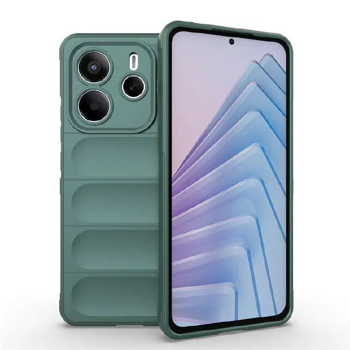 Cover For Xiaomi Redmi Note 14 4G Skin Feeling Air Sac Silicone Non Slip Anti Fall Protective Phone Case
