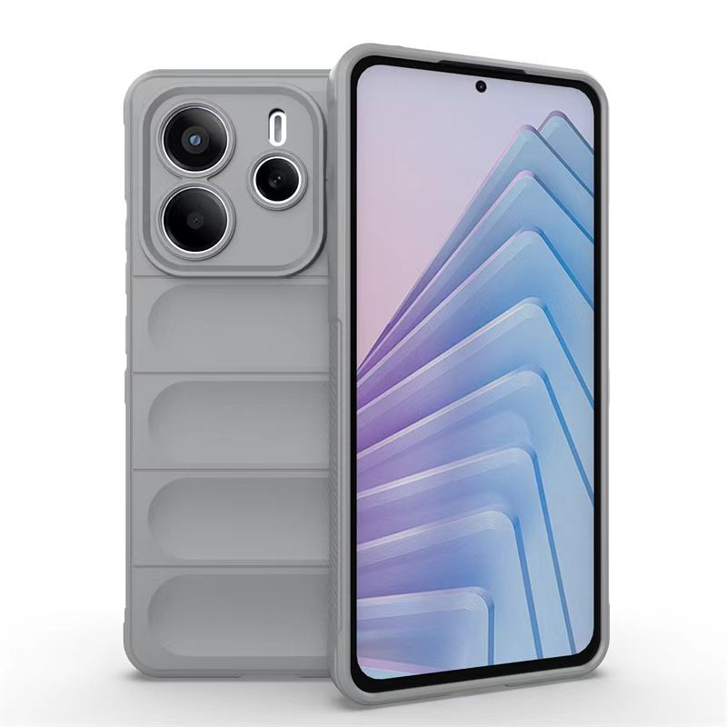 Cover For Xiaomi Redmi Note 14 4G Skin Feeling Air Sac Silicone Non Slip Anti Fall Protective Phone Case
