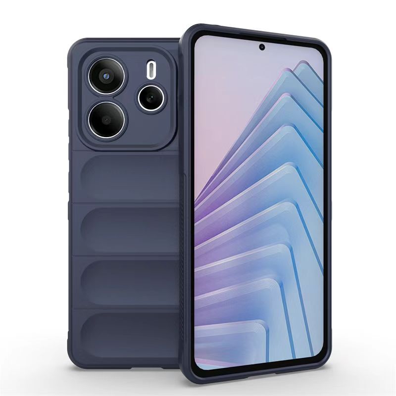 Cover For Xiaomi Redmi Note 14 4G Skin Feeling Air Sac Silicone Non Slip Anti Fall Protective Phone Case
