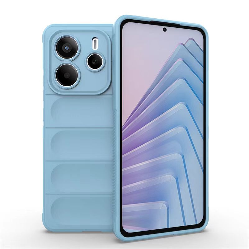 Cover For Xiaomi Redmi Note 14 4G Skin Feeling Air Sac Silicone Non Slip Anti Fall Protective Phone Case