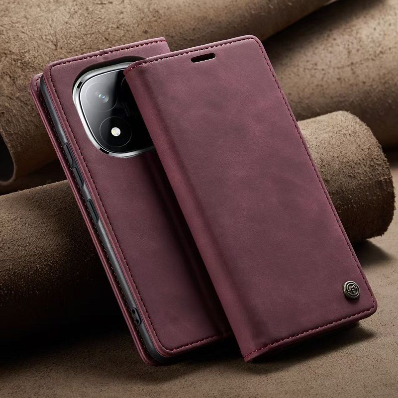 CaseMe Leather Phone Case Flip Cover for Xiaomi Redmi Note 14 Pro 14 Pro+ Plus 14 Shockproof Protection Stand Holder Magnetic PU Leather Case