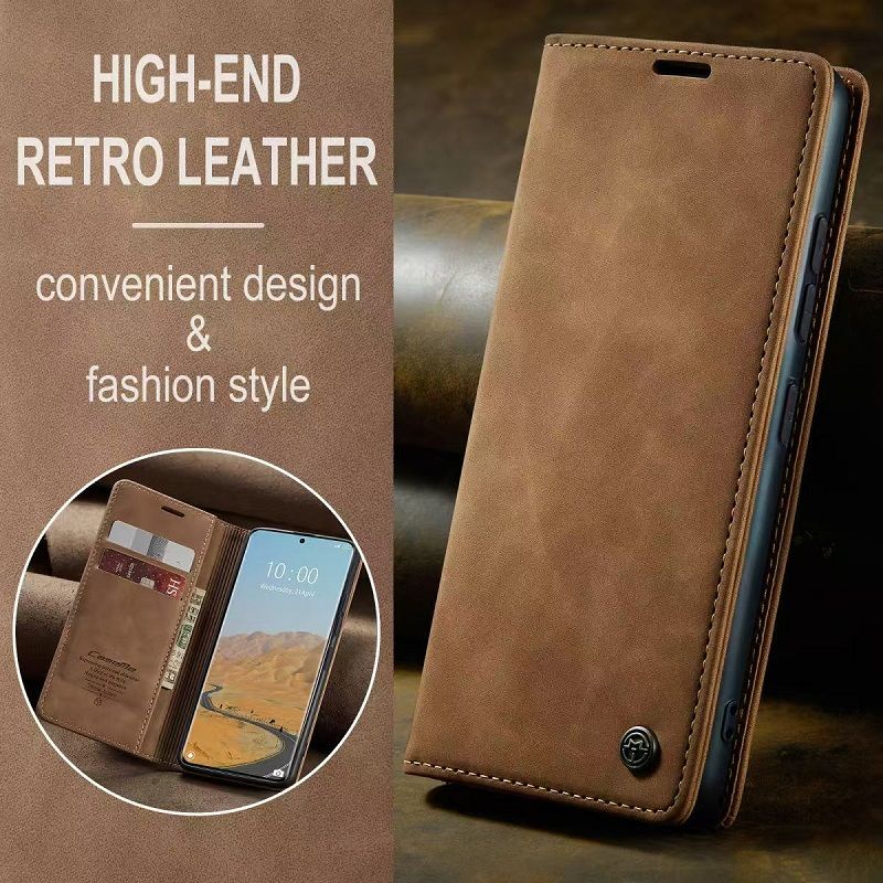 CaseMe Leather Phone Case Flip Cover for Xiaomi Redmi Note 14 Pro 14 Pro+ Plus 14 Shockproof Protection Stand Holder Magnetic PU Leather Case