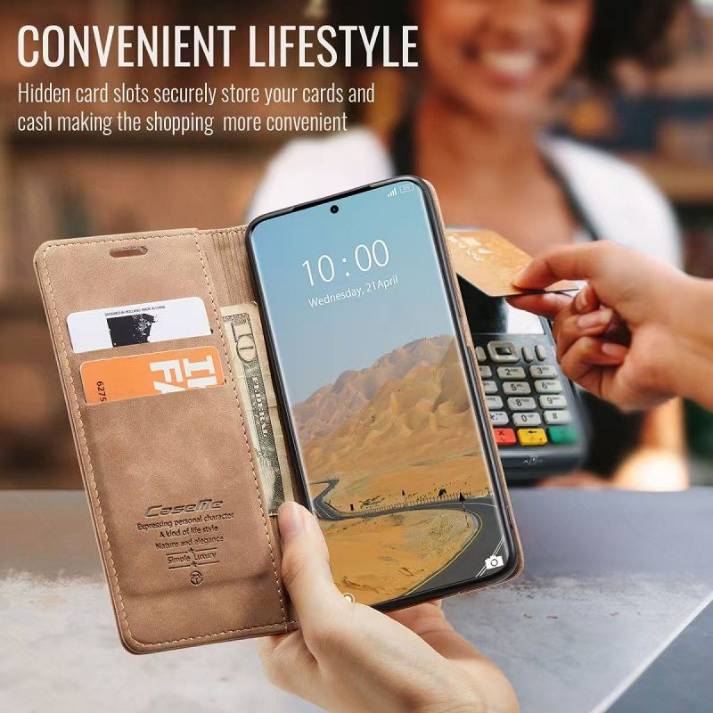 CaseMe Leather Phone Case Flip Cover for Xiaomi Redmi Note 14 Pro 14 Pro+ Plus 14 Shockproof Protection Stand Holder Magnetic PU Leather Case