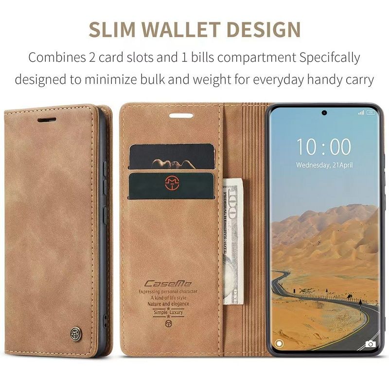 CaseMe Leather Phone Case Flip Cover for Xiaomi Redmi Note 14 Pro 14 Pro+ Plus 14 Shockproof Protection Stand Holder Magnetic PU Leather Case