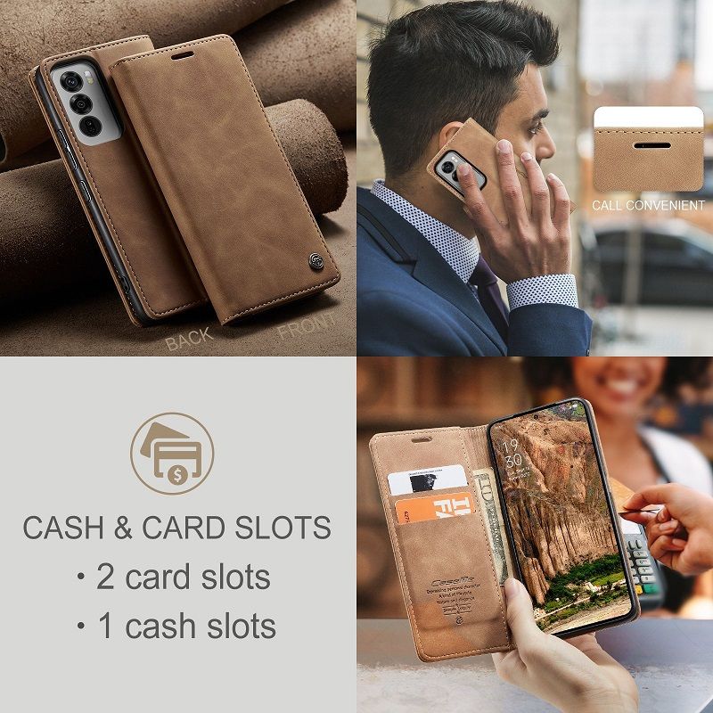 CaseMe Leather Phone Case Flip Cover for OPPO Reno 13F 13 12 Pro 12F 10 Pro 8T 8 7 8z 7z 8 Lite A78 A57s A77s A96 A76 Realme C55 10 Pro+ Shockproof Protection Stand Holder Magnetic PU Leather Case