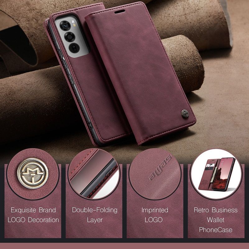 CaseMe Leather Phone Case Flip Cover for OPPO Reno 13F 13 12 Pro 12F 10 Pro 8T 8 7 8z 7z 8 Lite A78 A57s A77s A96 A76 Realme C55 10 Pro+ Shockproof Protection Stand Holder Magnetic PU Leather Case