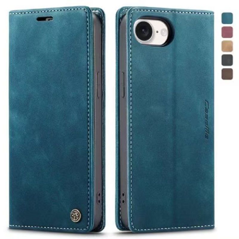 CaseMe Leather Phone Case Flip Cover for iPhone 16e SE4 16 Plus 16 Pro Max 15 Plus 14 Plus Shockproof Protection Stand Holder Magnetic PU Leather Case