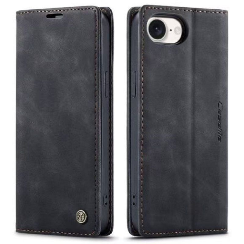 CaseMe Leather Phone Case Flip Cover for iPhone 16e SE4 16 Plus 16 Pro Max 15 Plus 14 Plus Shockproof Protection Stand Holder Magnetic PU Leather Case