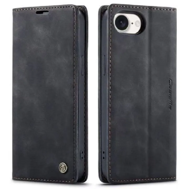CaseMe Leather Phone Case Flip Cover for iPhone 16e SE4 16 Plus 16 Pro Max 15 Plus 14 Plus Shockproof Protection Stand Holder Magnetic PU Leather Case