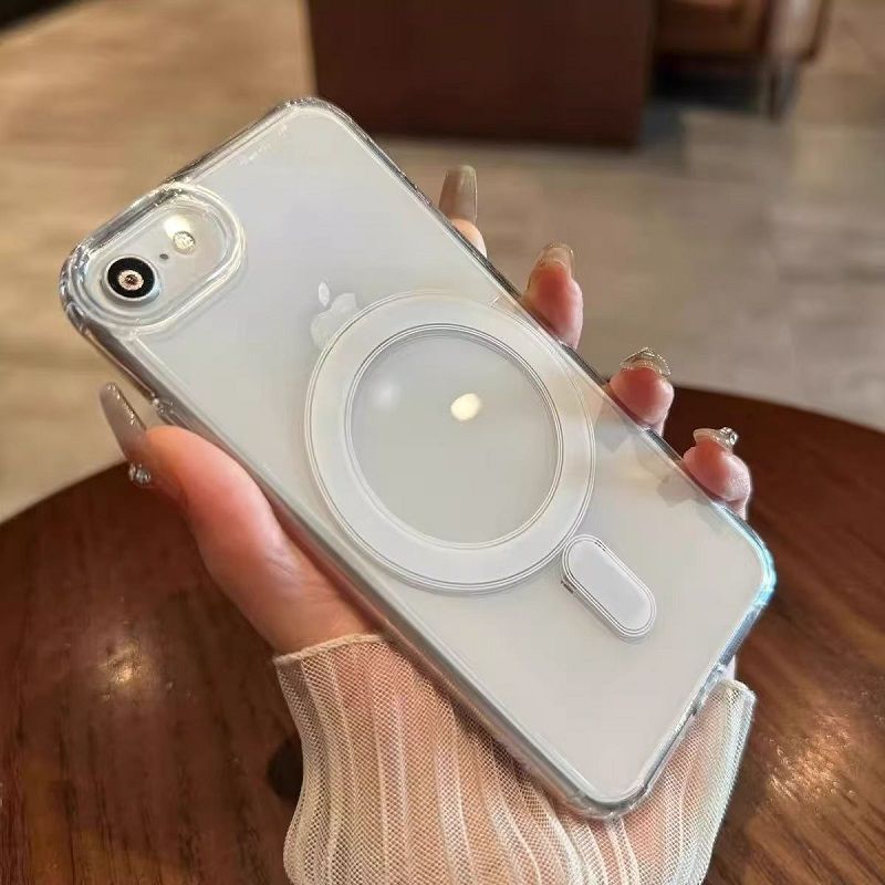 Crystal Magnetic Cover For iPhone 16e SE4 16 Pro Max 16 Plus 15 Plus 14 Plus 13 Mini 12 Mini 11 Pro Max XS Max XR X SE2 SE3 8 7 Plus Shockproof Bumper Drop Protection Case