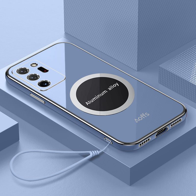 Phone Case for Samsung Galaxy Note 20 Ultra Note 10 Plus 10 Lite 9 8 Shockproof Bumper 6D Straight Edge Plating Magnetic Silicone Cover