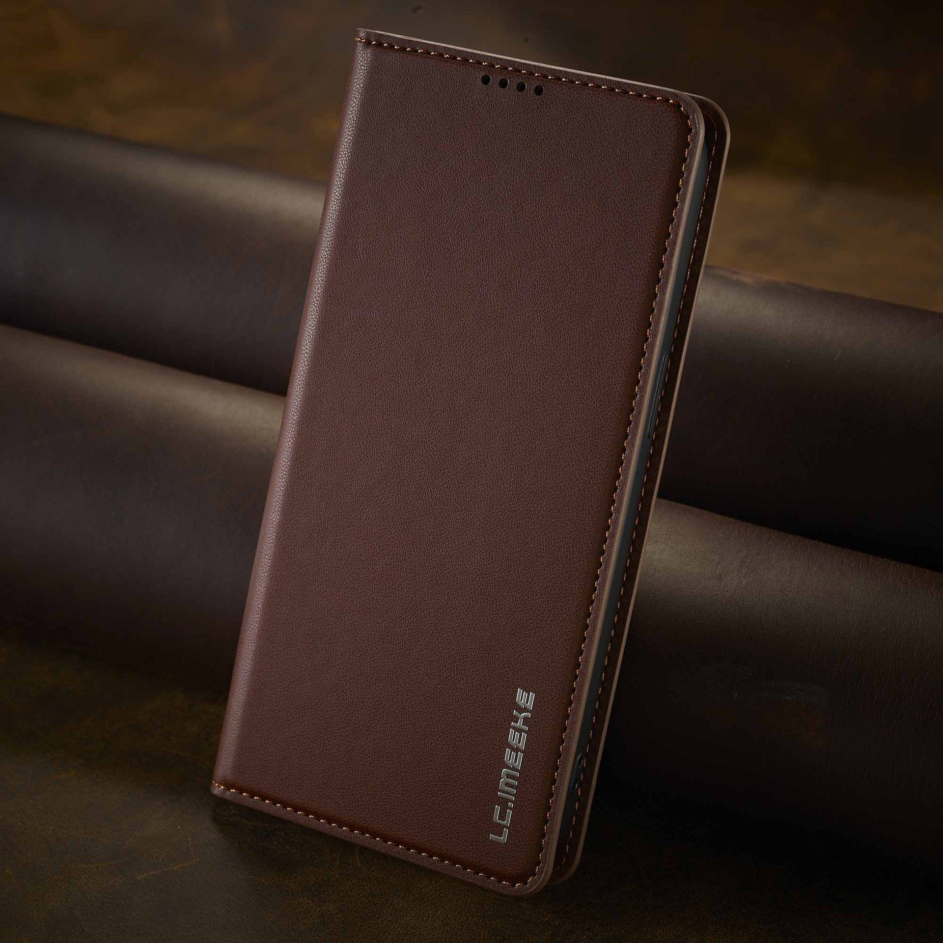 LC.imeeke - Flip Cover for Redmi Note 14 4G 13 12 11 Pro 4G 14 Pro+ Plus 5G Magnetic [Flip Vintage] Wallet Shockproof Durable Retro Business Leather Cover