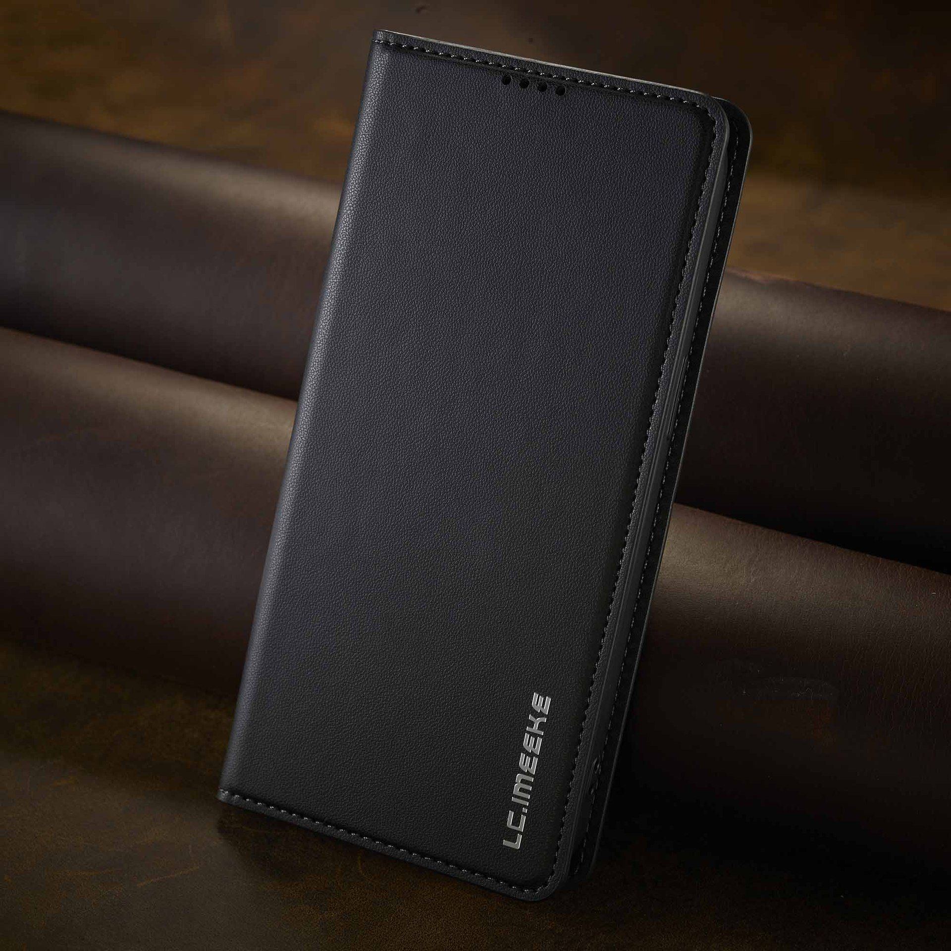LC.imeeke - Flip Cover for Redmi Note 14 4G 13 12 11 Pro 4G 14 Pro+ Plus 5G Magnetic [Flip Vintage] Wallet Shockproof Durable Retro Business Leather Cover
