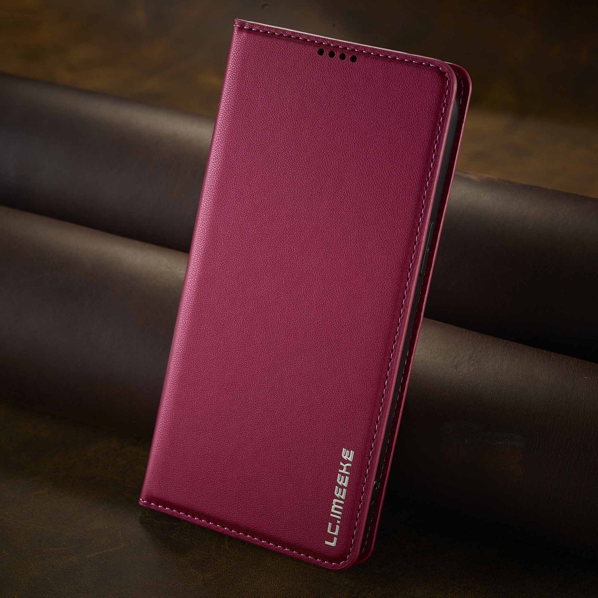 LC.imeeke - Flip Cover for Redmi Note 14 4G 13 12 11 Pro 4G 14 Pro+ Plus 5G Magnetic [Flip Vintage] Wallet Shockproof Durable Retro Business Leather Cover