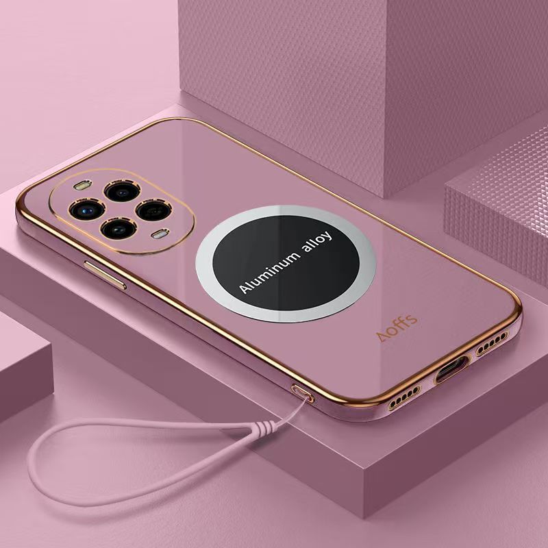 Phone Case for Huawei Nova 13 Pro 12 Pro 12 Lite 12 SE 11 Pro 11 se 10 Pro 9 Pro 9Z 9 se 8 Pro 7 Pro 6 5 5T 5i 4e 3i 3e Shockproof Bumper 6D Straight Edge Plating Magnetic Silicone Cover