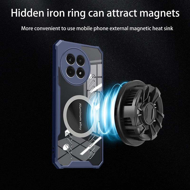 Ultra Thin Case for OnePlus 13 13R 12 12R 11 11R 10 Pro 10R 10T 9 9R 9RT 9 Pro Soft Frame AntiFall Cover with Magnetic Clear Heat Dissipation Phone Case