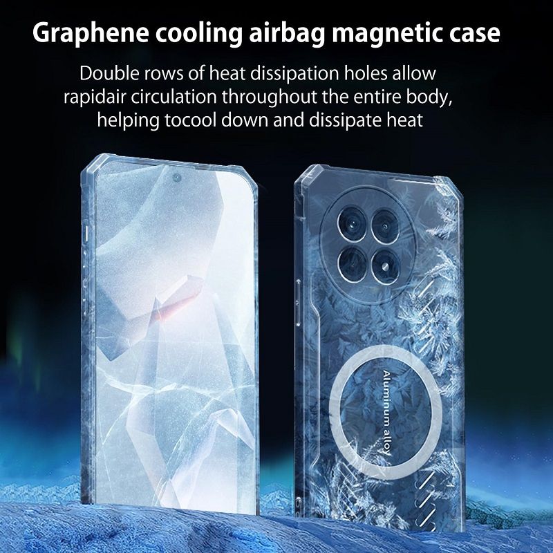 Ultra Thin Case for OnePlus 13 13R 12 12R 11 11R 10 Pro 10R 10T 9 9R 9RT 9 Pro Soft Frame AntiFall Cover with Magnetic Clear Heat Dissipation Phone Case