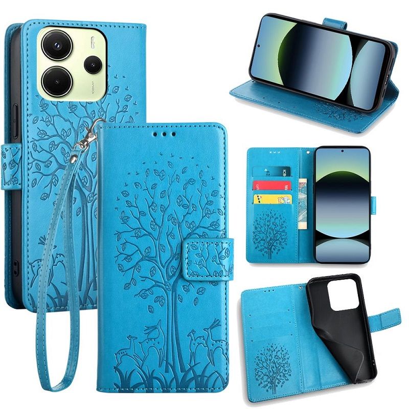 Leather Phone Case Flip Cover for Xiaomi Redmi Note 14 4G Shockproof Protection Stand Holder Magnetic PU Leather Case