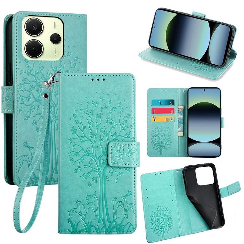 Leather Phone Case Flip Cover for Xiaomi Redmi Note 14 4G Shockproof Protection Stand Holder Magnetic PU Leather Case