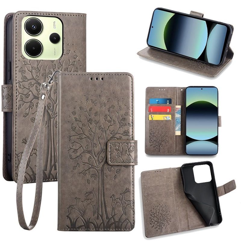 Leather Phone Case Flip Cover for Xiaomi Redmi Note 14 4G Shockproof Protection Stand Holder Magnetic PU Leather Case