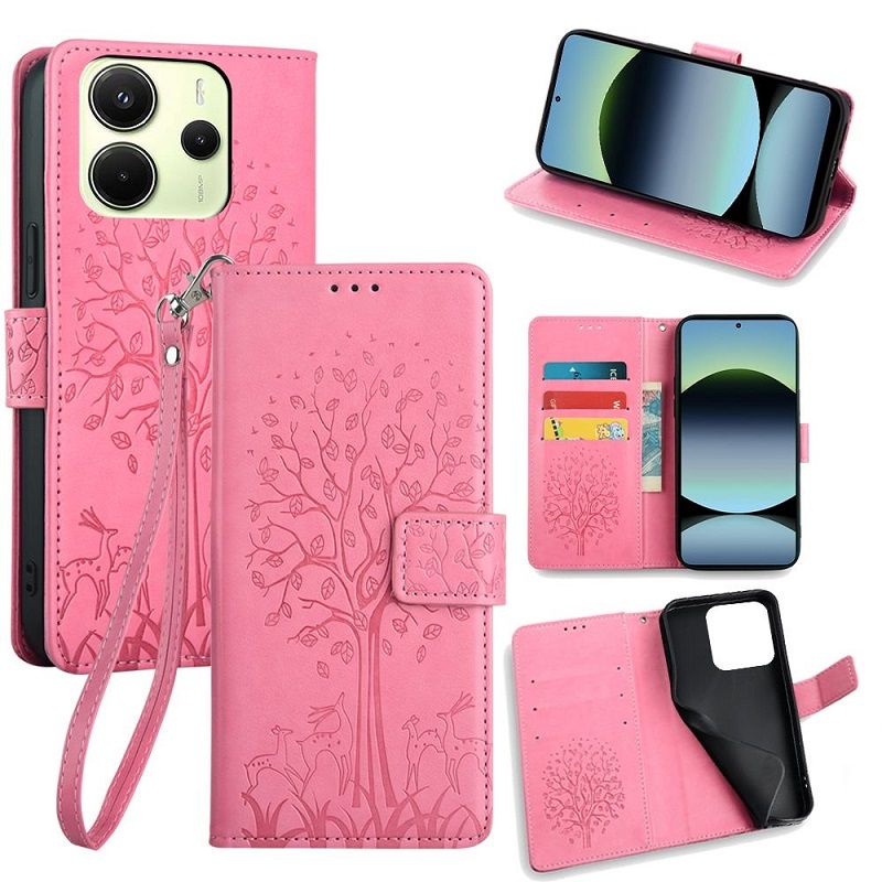 Leather Phone Case Flip Cover for Xiaomi Redmi Note 14 4G Shockproof Protection Stand Holder Magnetic PU Leather Case