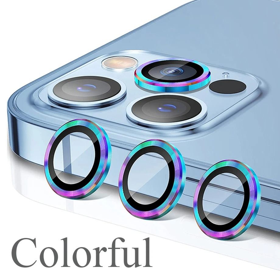 [3-piece] Camera Lens Protective Film for iPhone 16 15 14 13 12 Pro Max Back Lens Cover, Ultra High Definition Camera Lens Protector