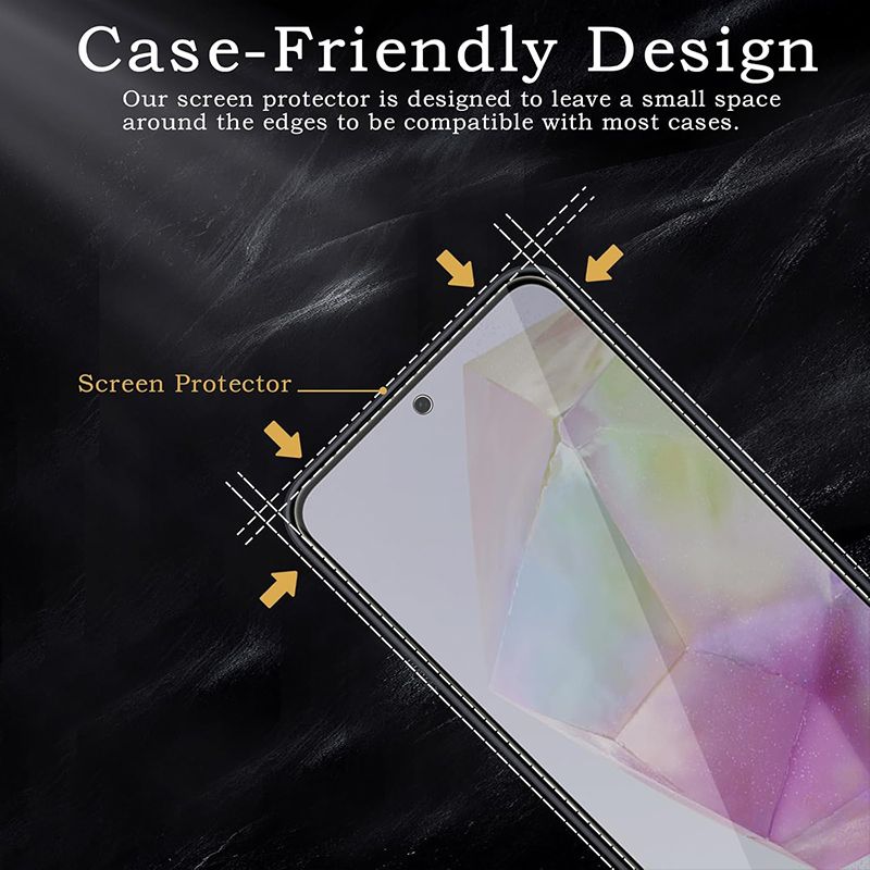 2-Piece Privacy Screen Protector for Samsung Galaxy A57 A37 A17 A07 A56 A36 A55 A35 [Anti Spy Tempered Glass] Ultra High Definition Protective Film