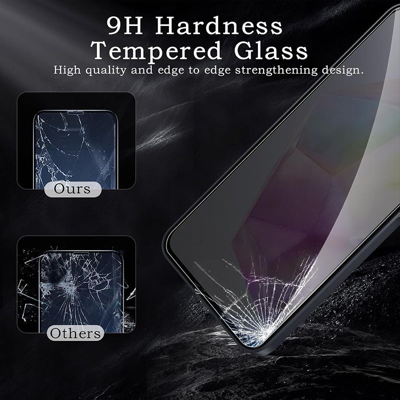 2-Piece Privacy Screen Protector for Samsung Galaxy A57 A37 A17 A07 A56 A36 A55 A35 [Anti Spy Tempered Glass] Ultra High Definition Protective Film