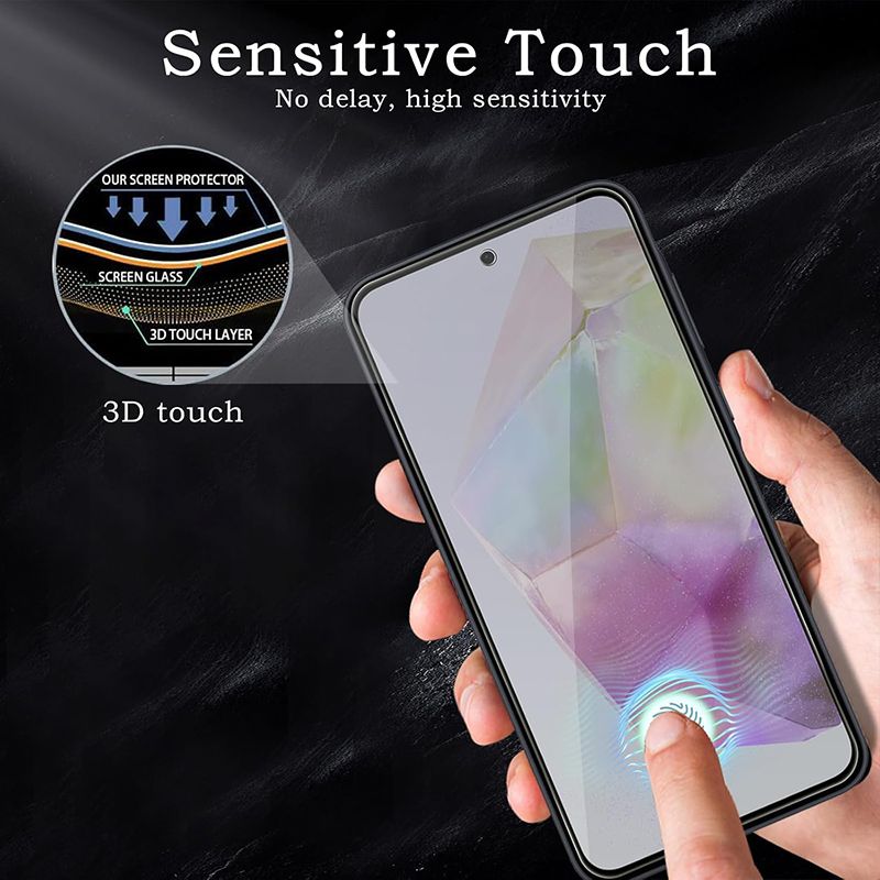 2-Piece Privacy Screen Protector for Samsung Galaxy A57 A37 A17 A07 A56 A36 A55 A35 [Anti Spy Tempered Glass] Ultra High Definition Protective Film