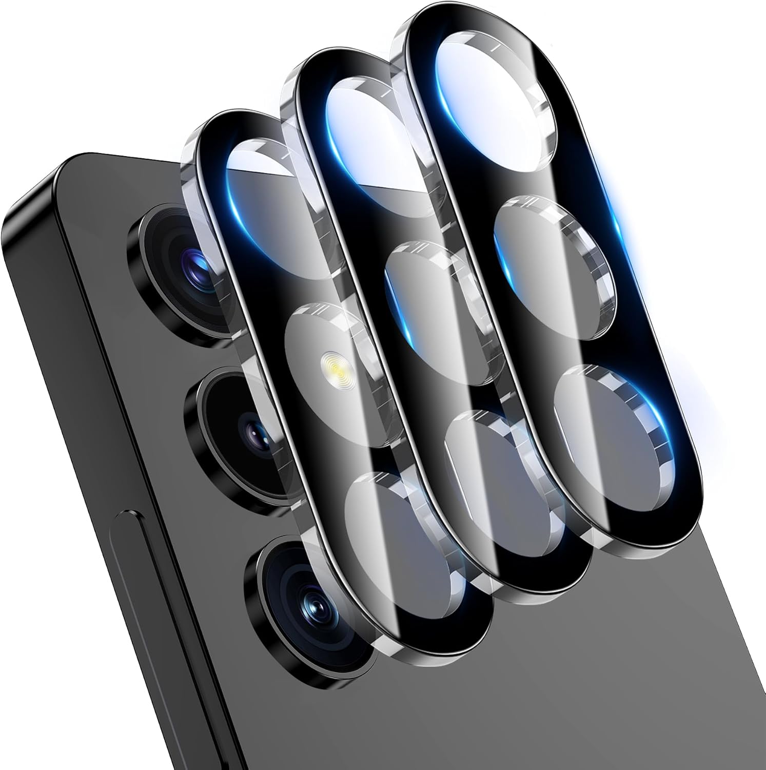 [3-piece set] Camera Lens Protective Film for Samsung Galaxy A16 A56 A55 A35 A25 A15 S25 S24 Plus Back Lens Cover, Ultra High Definition, 9H Hardness