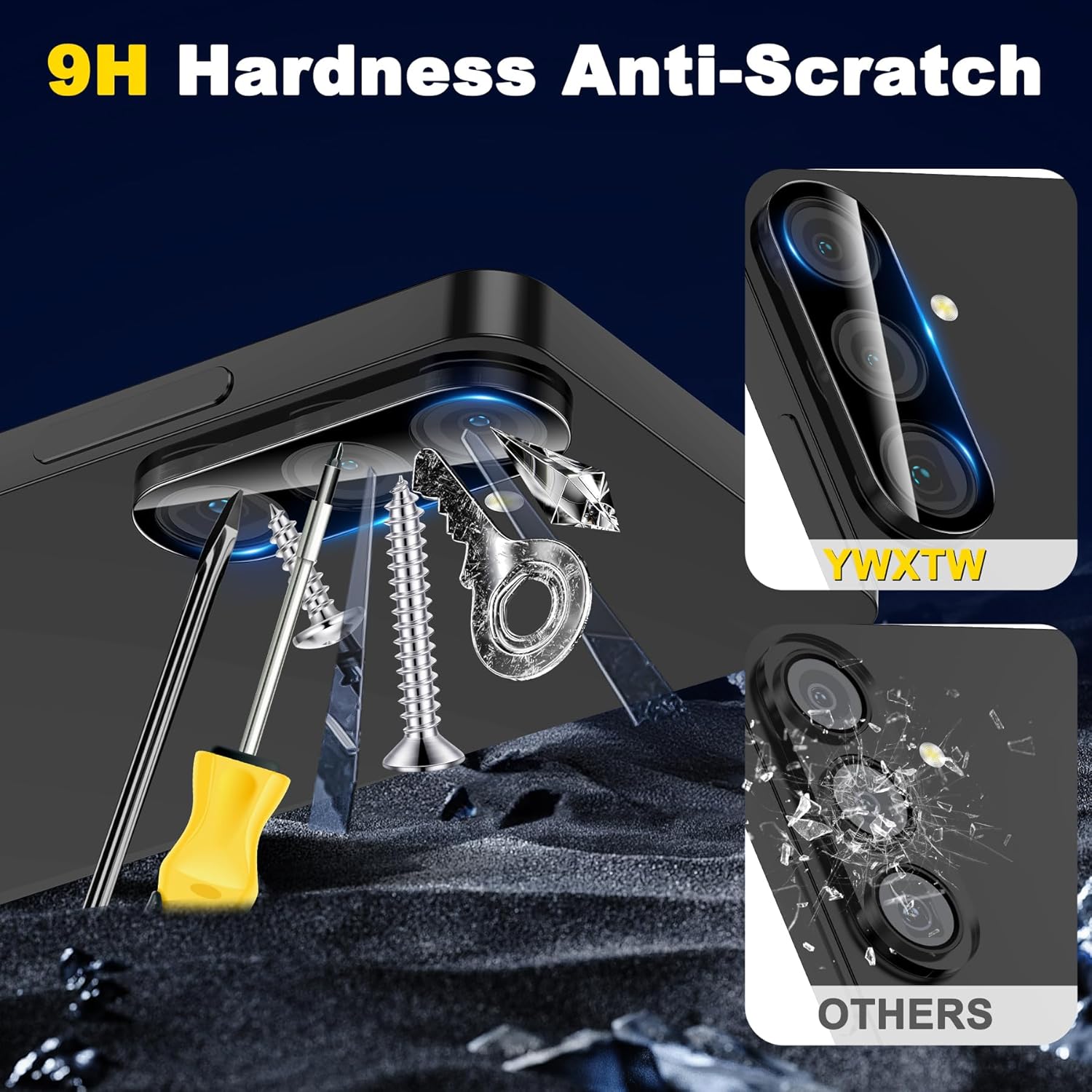 [3-piece set] Camera Lens Protective Film for Samsung Galaxy A16 A56 A55 A35 A25 A15 S25 S24 Plus Back Lens Cover, Ultra High Definition, 9H Hardness