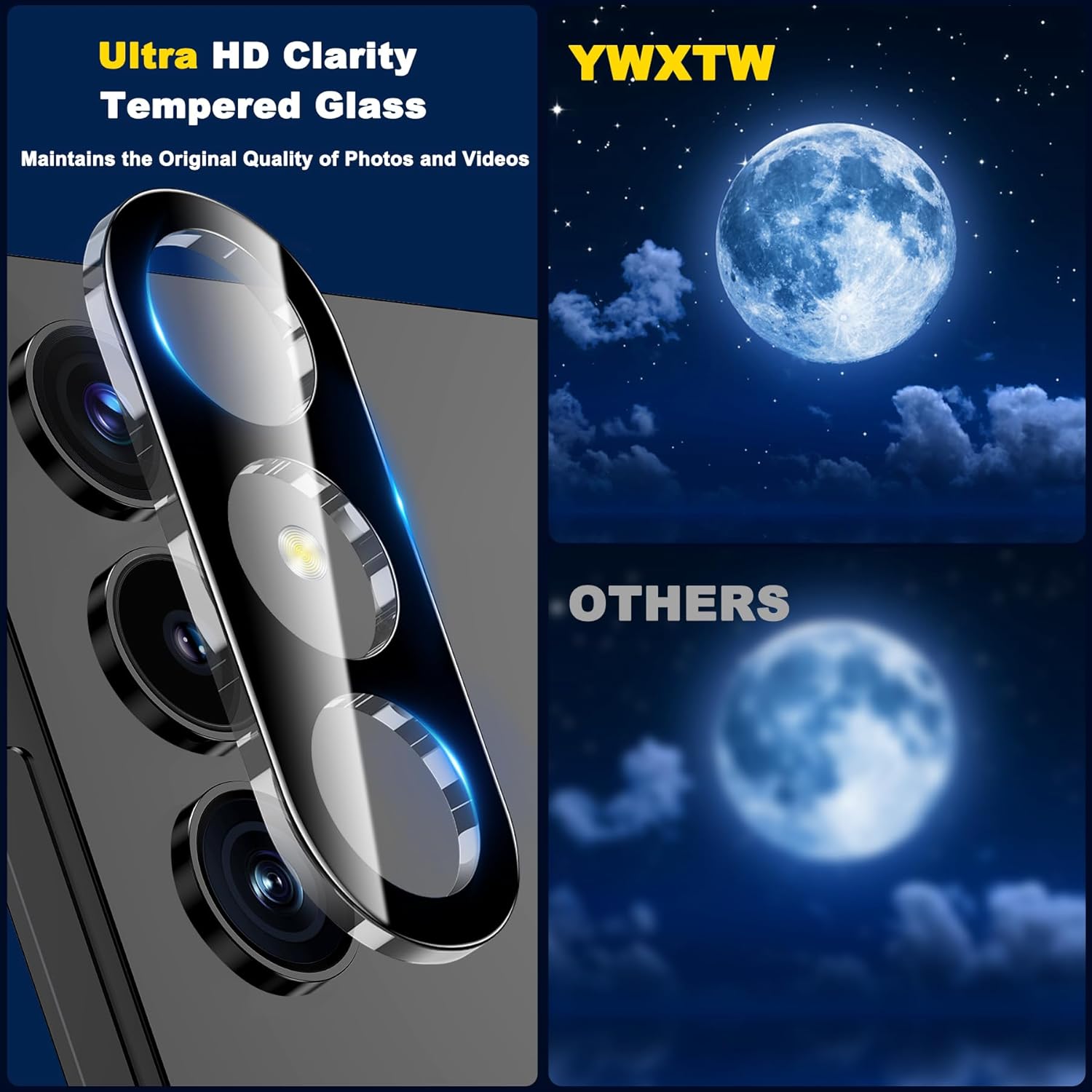 [3-piece set] Camera Lens Protective Film for Samsung Galaxy A16 A56 A55 A35 A25 A15 S25 S24 Plus Back Lens Cover, Ultra High Definition, 9H Hardness